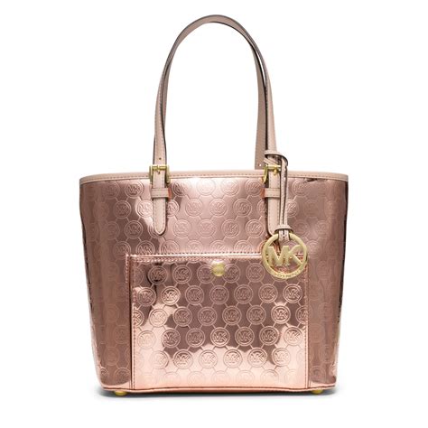 rose gold Michael Kors purse